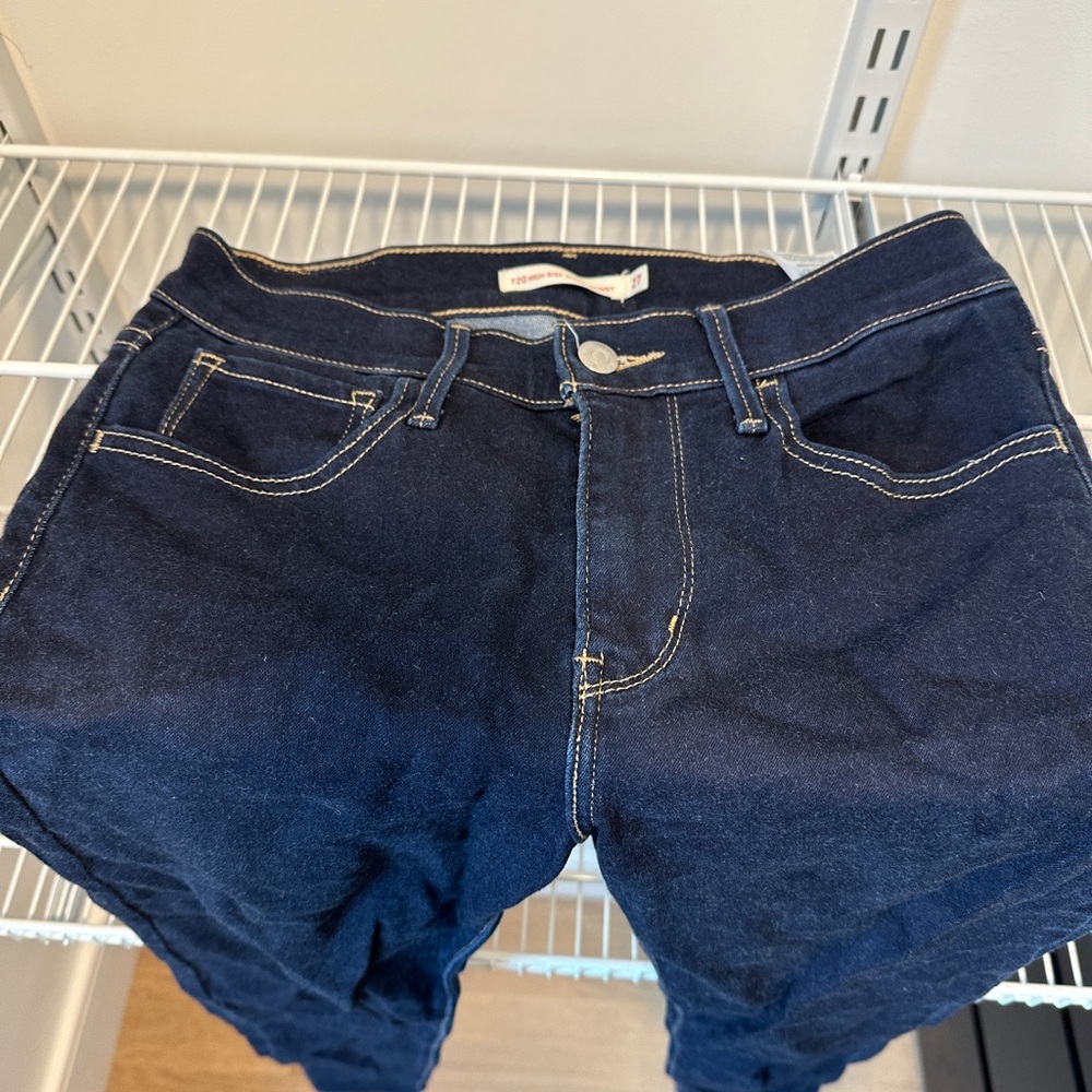 Levi’s 720 high-rise super skinny jeans, size 27
